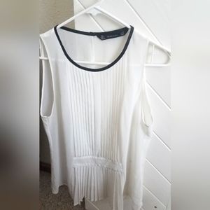 Zara sheer sleeveless blouse